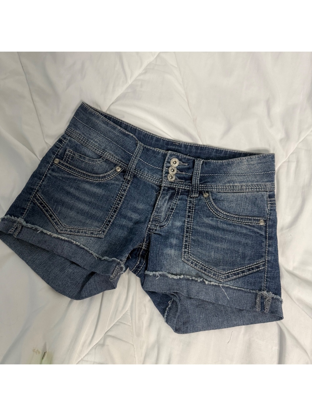 lei vintage y2k 2000s blue jean denim shorts size 1